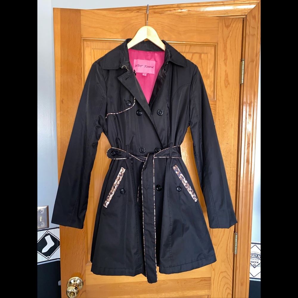 Betsey Johnson Cheetah Trench Coat